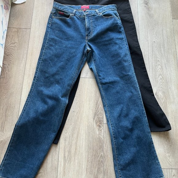 Chaps Ralph Lauren blue black denim strech jeans lot of 2 NWT 10 katelyn delaney - Picture 3 of 7